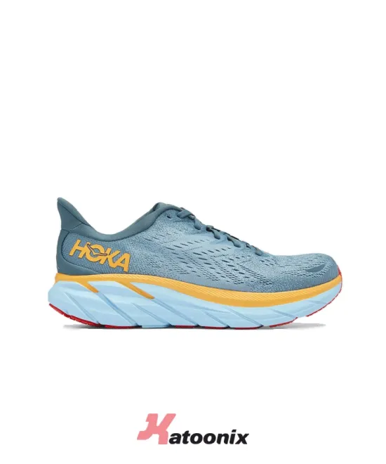 کفش ورزشی هوکا کلیفتون 8 آبی زرد
